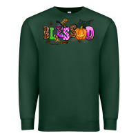 Sports Green halloween blessed Premium Sweatshirt - AdoDesignShop