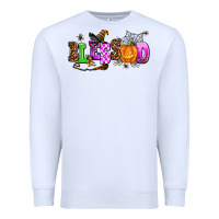 White halloween blessed Premium Sweatshirt - AdoDesignShop