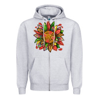 Watermelon Sunflower Zipper Hoodie | Teevron