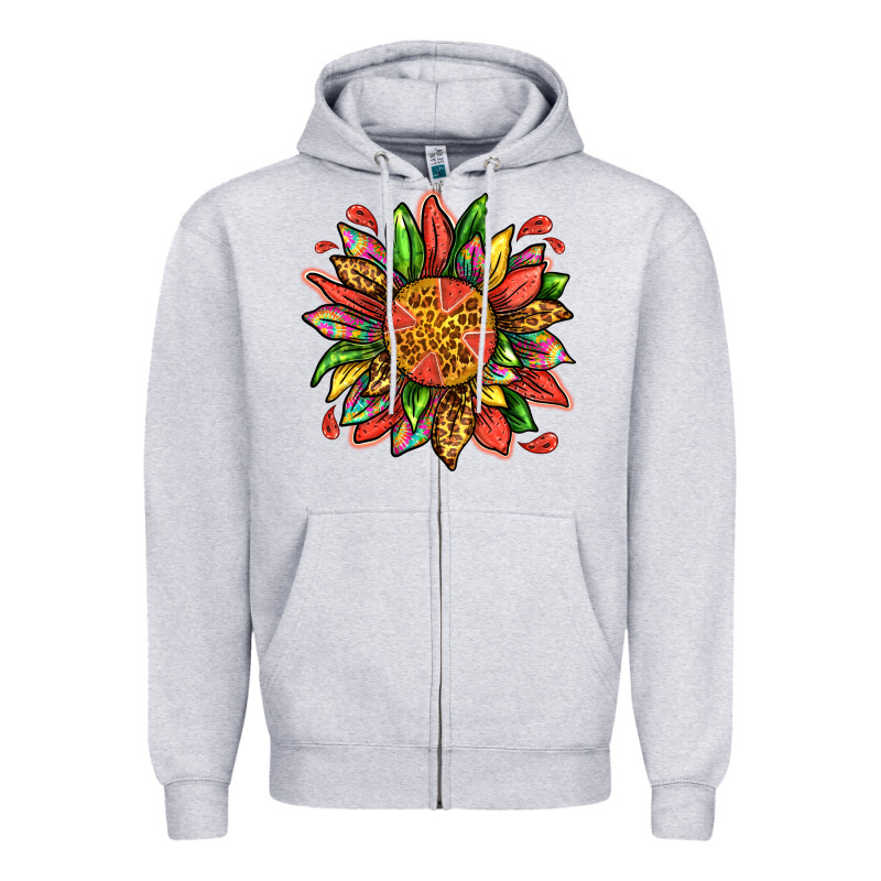 Watermelon Sunflower Zipper Hoodie by texasbilliewilder | Teevron