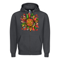 Smoke watermelon sunflower Zipper Hoodie - texasbilliewilder