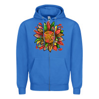 True Royal watermelon sunflower Zipper Hoodie - texasbilliewilder