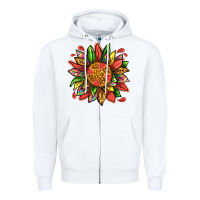 White watermelon sunflower Zipper Hoodie - texasbilliewilder