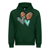 Forest Green western love hearts Urban Hoodie - MaliasSmallBusiness