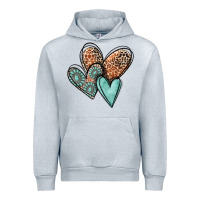 Heather Grey western love hearts Urban Hoodie - MaliasSmallBusiness