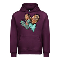 Mauve Wine western love hearts Urban Hoodie - MaliasSmallBusiness