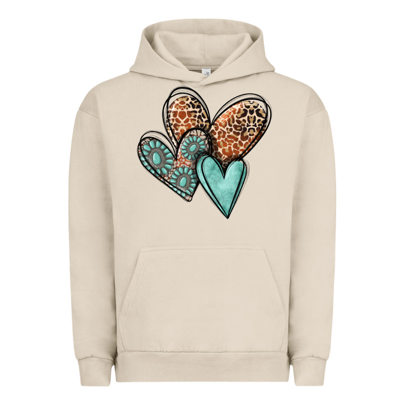 Western Love Hearts Urban Hoodie by MaliasSmallBusiness | Teevron
