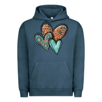 Pigment Midnight Navy western love hearts Urban Hoodie - MaliasSmallBusiness