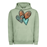 Pigment Oil Green western love hearts Urban Hoodie - MaliasSmallBusiness