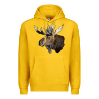 Lemon moose buck deer head Premium Hoodie - LillyAllenDesigns