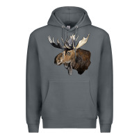 Rock moose buck deer head Premium Hoodie - LillyAllenDesigns