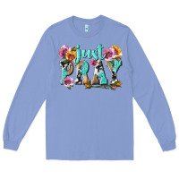 Colony Blue just pray Long Sleeve Tee - texasbilliewilder