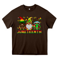 Chocolate Brown June Teenth Gnomes Heavy Core Tee - CowhideDigitalArt