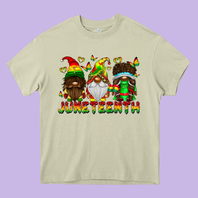 June Teenth Gnomes Heavy Core Tee Designed By Cowhidedigitalart