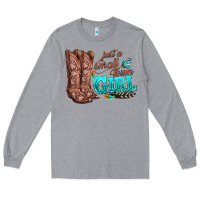 Heather Grey justas malltown girlie Long Sleeve Tee - texasbilliewilder