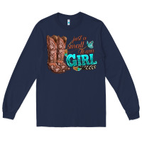Navy justas malltown girlie Long Sleeve Tee - texasbilliewilder