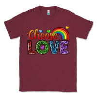 Burgundy choose love Classic Tee - texasbilliewilder