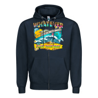 Navy whatever float your boat Zipper Hoodie - texasbilliewilder