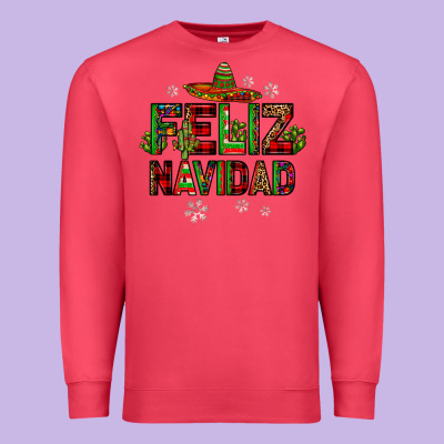 Feliz Navidad Premium Sweatshirt Designed By Jahusdesignshop