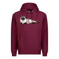 Burgundy siamese Premium Hoodie - LillyAllenDesigns