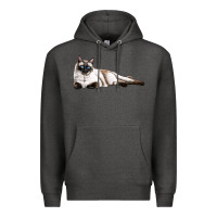 Charcoal Heather siamese Premium Hoodie - LillyAllenDesigns