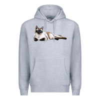 Heather Grey siamese Premium Hoodie - LillyAllenDesigns
