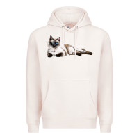 Pale Pink siamese Premium Hoodie - LillyAllenDesigns