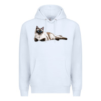 White siamese Premium Hoodie - LillyAllenDesigns
