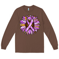 Chestnut Cancer Awareness Sunflower Long Sleeve Tee - RanaPortraitStore