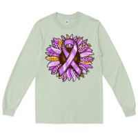 Matcha Cancer Awareness Sunflower Long Sleeve Tee - RanaPortraitStore