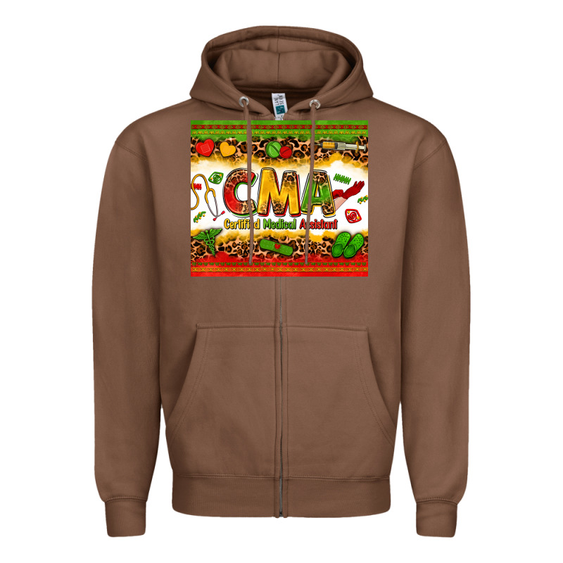 Certified Medical Assistant Juneteenth Zipper Hoodie by Zillion Design Studio | Teevron