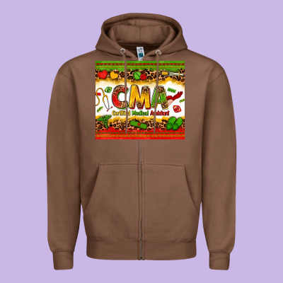 Certified Medical Assistant Juneteenth Zipper Hoodie Designed By Zillion Design Studio
