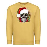 Antique Gold skull Christmas cactus Premium Sweatshirt - JahusDesignShop