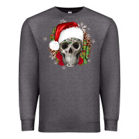 Charcoal Heather skull Christmas cactus Premium Sweatshirt - JahusDesignShop