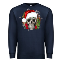 Navy skull Christmas cactus Premium Sweatshirt - JahusDesignShop
