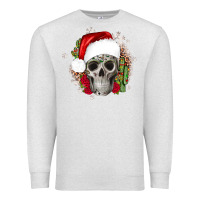 Oatmeal Heather skull Christmas cactus Premium Sweatshirt - JahusDesignShop
