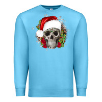 Ocean Blue skull Christmas cactus Premium Sweatshirt - JahusDesignShop