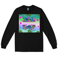 Black custom name stitch Long Sleeve Tee - AdoDesignShop