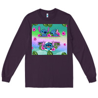 Plum custom name stitch Long Sleeve Tee - AdoDesignShop