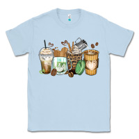 Dusty Blue latte coffee cups Classic Tee - Zillion Design Studio