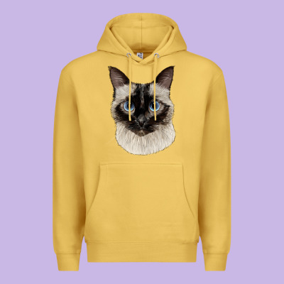Siamese Face Premium Hoodie Designed By Lillyallendesigns