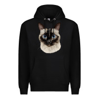 Black siamese face Premium Hoodie - LillyAllenDesigns