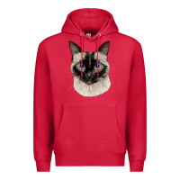 Cardinal siamese face Premium Hoodie - LillyAllenDesigns