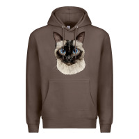 Coffee siamese face Premium Hoodie - LillyAllenDesigns