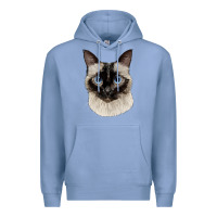 Colony Blue siamese face Premium Hoodie - LillyAllenDesigns