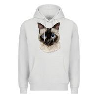 Dove Grey siamese face Premium Hoodie - LillyAllenDesigns