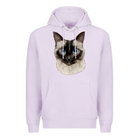Lilac siamese face Premium Hoodie - LillyAllenDesigns