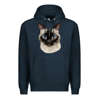 Navy siamese face Premium Hoodie - LillyAllenDesigns