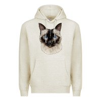 Oatmeal Heather siamese face Premium Hoodie - LillyAllenDesigns