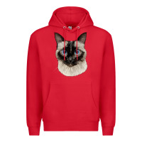 Red siamese face Premium Hoodie - LillyAllenDesigns